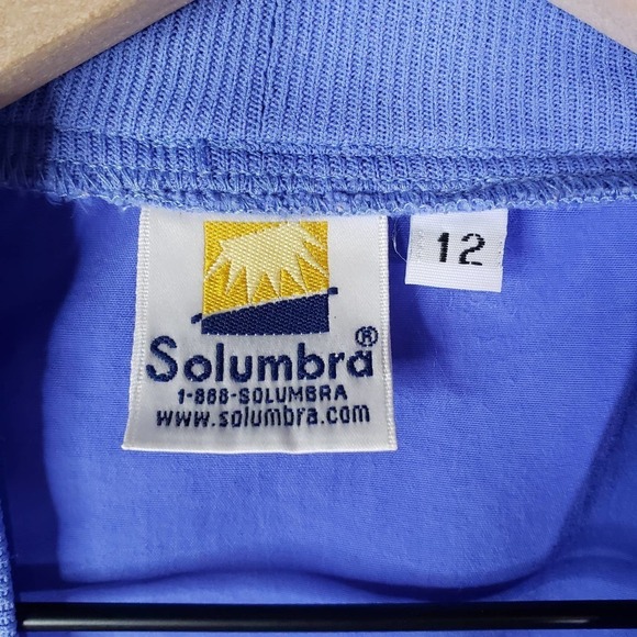 Solumbra Short Sleeve Sun Protection Shirt Women's‎ 12 Periwinkle Blue Tee - Picture 5 of 11